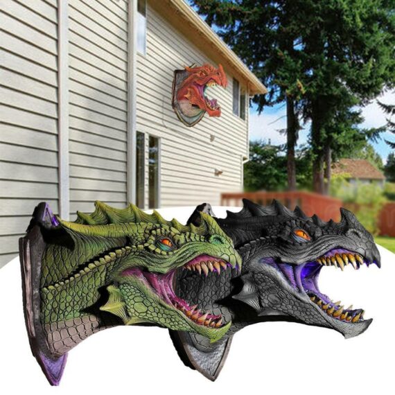 Last Day Promotion- SAVE 70% Dragon Head Wall Mount Prop("Smoke & Fire")